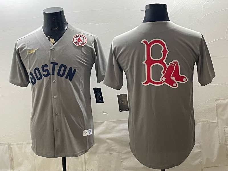 Men Boston Red Sox blank grey 2026 Nike MLB Jerseys 0901002->boston red sox->MLB Jersey